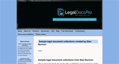 Desktop Screenshot of legaldocspro.com