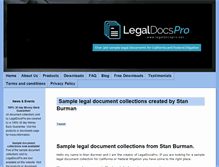 Tablet Screenshot of legaldocspro.com